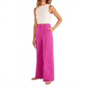NEW MINKPINK liora cargo pocket pants in orchid